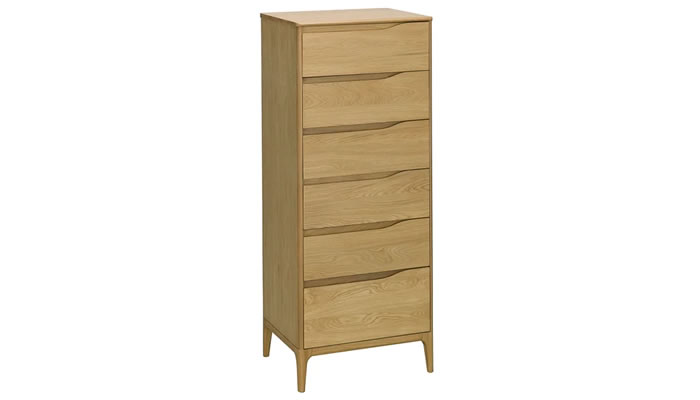 Ercol Rimini Bedroom 6 Drawer Tall Chest