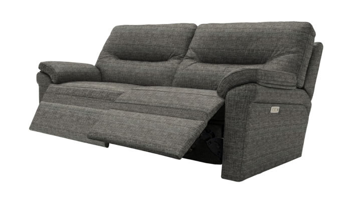 G Plan Seattle Fabric 3 Seater Power Double Recliner