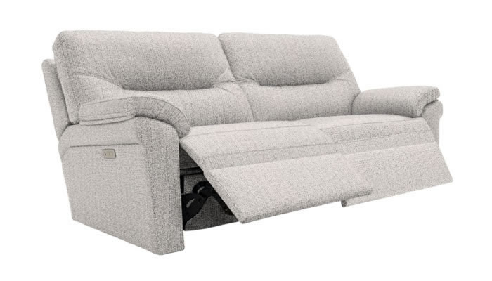 G Plan Seattle Fabric 3 Seater Power Double Recliner + Lumbar Support