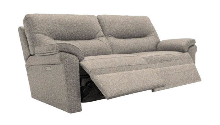 G Plan Seattle Fabric 3 Seater Power Double Recliner + Lumbar Support