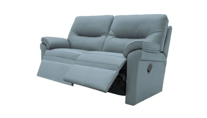 G Plan Seattle Leather 2 Seater Power Double Recliner with Headrest and Lumbar Support