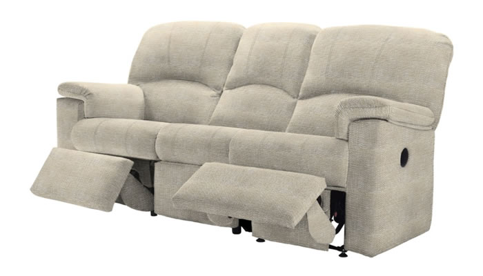 G Plan Chloe Fabric 3 Seater Power Double Recliner