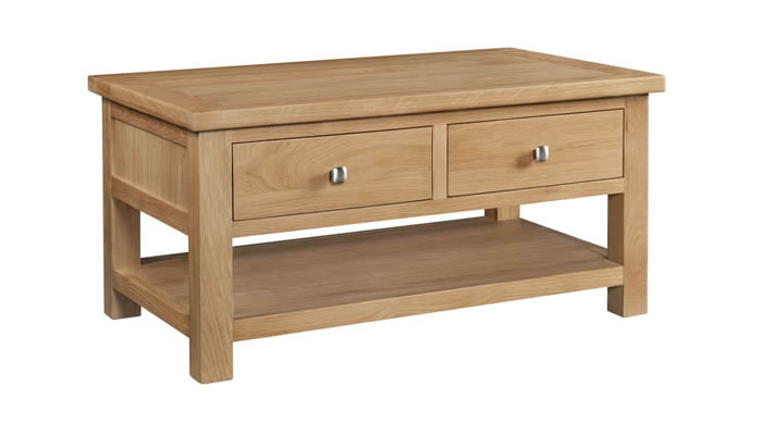 Signature Collection Dorridge Light Oak Coffee Table With 2 Drawers