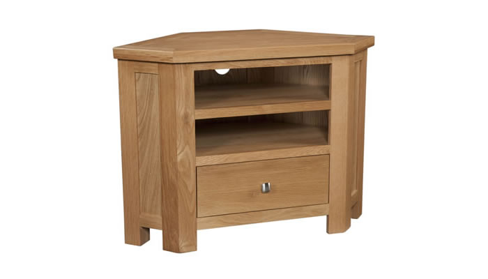 Signature Collection Dorridge Light Oak Corner TV Unit