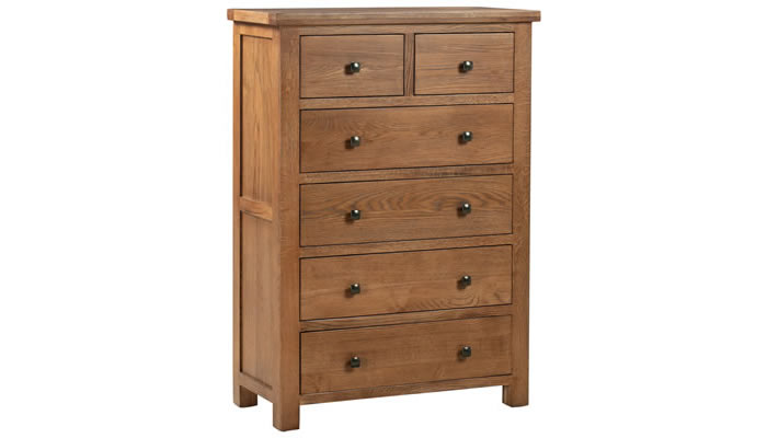 Signature Collection Dorridge Rustic Oak Bedroom 2 Over 4 Chest