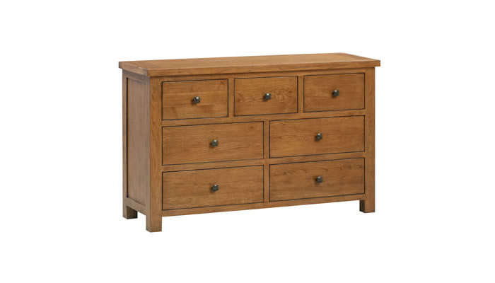 Signature Collection Dorridge Rustic Oak Bedroom 3 Over 4 Chest