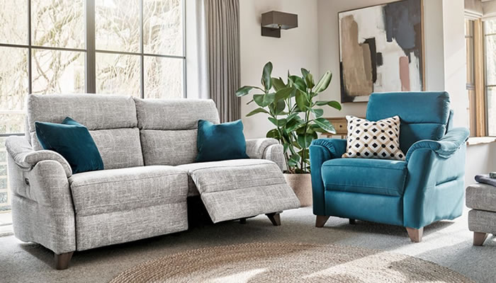 G Plan Hurst Fabric Small Power Double Recliner