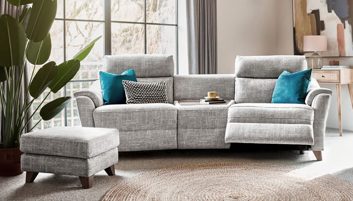 G Plan Hurst Fabric End Unit Power Recliner Large