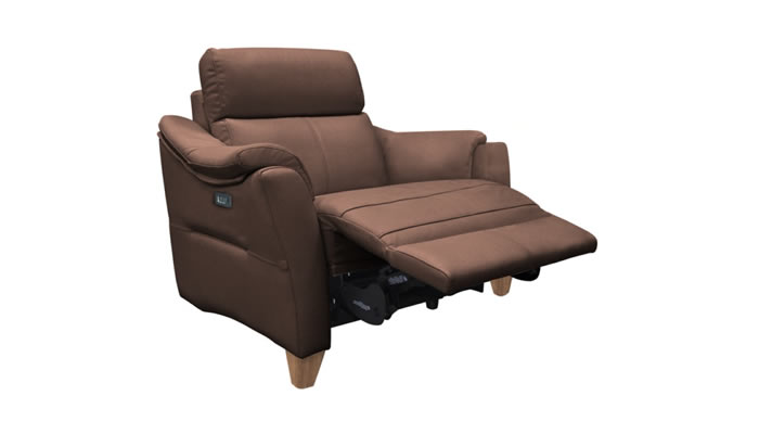 G Plan Hurst Leather Manual Recliner Chair
