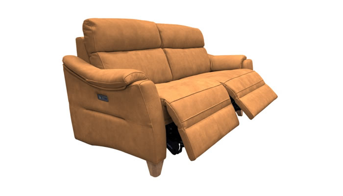 G Plan Hurst Leather Large Power Double Recliner