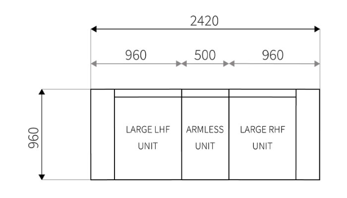 G Plan Hurst Leather Large Power Recliner Unit