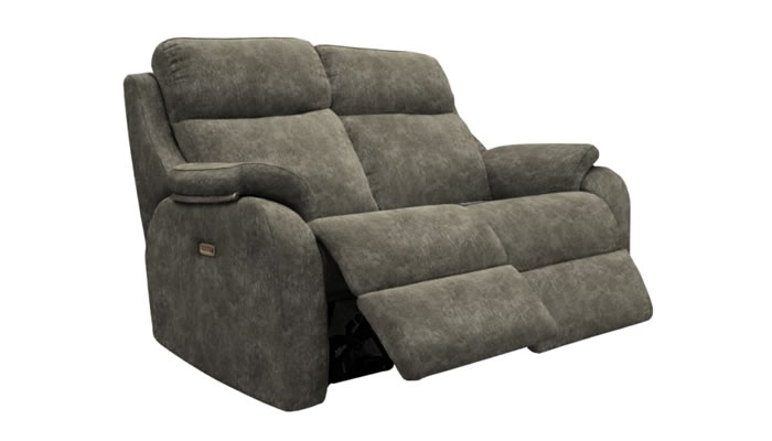 G Plan Kingsbury Fabric 2 Seater Power DBL Recliner Headrest Lumbar