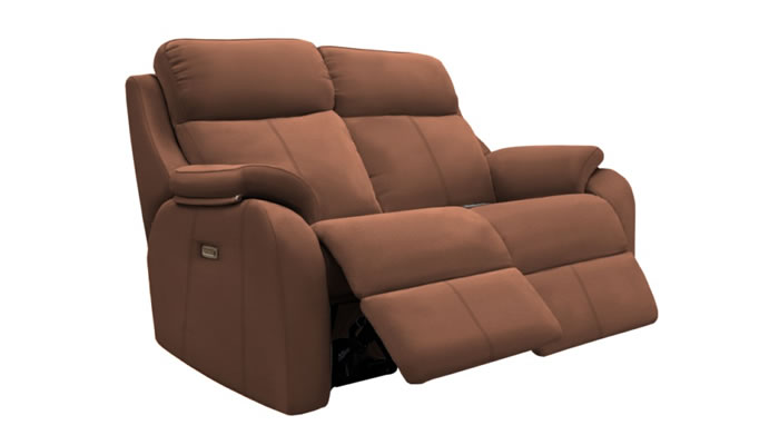 G Plan Kingsbury Leather 2 Seater Power DBL Recliner Headrest Lumbar