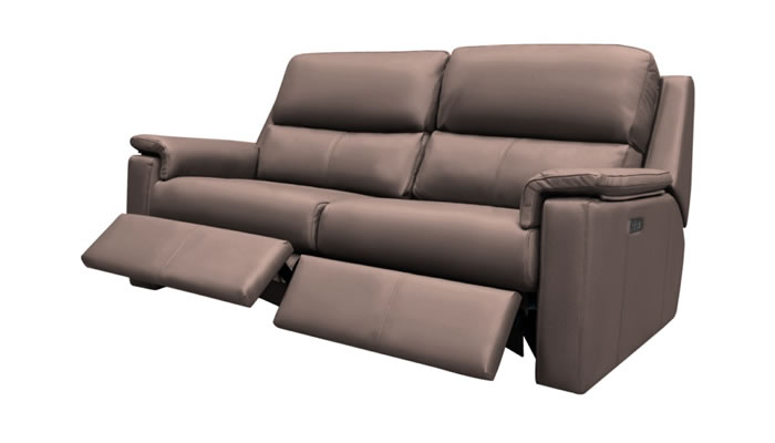 G Plan Harper Leather Large Sofa Manual Double Recliner