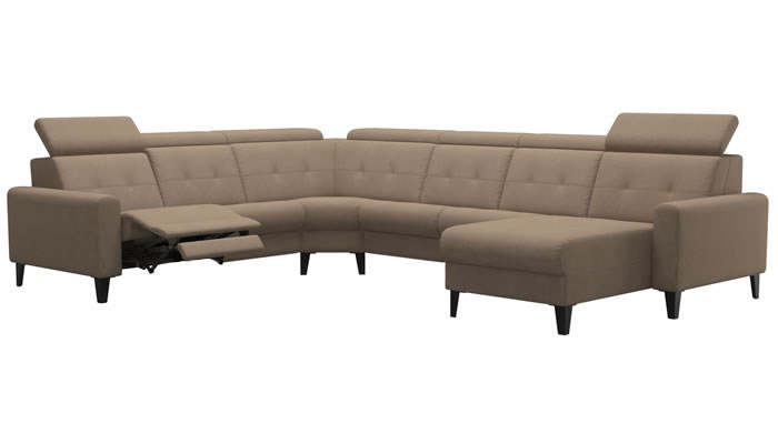 Stressless Anna A1 Fabric Corner Sofa Power Recliner Long Seat