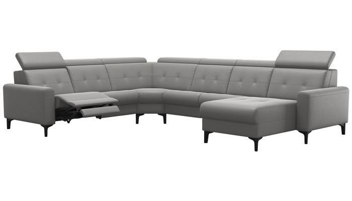 Stressless Anna A1 Leather Corner Sofa Power Recliner Long Seat