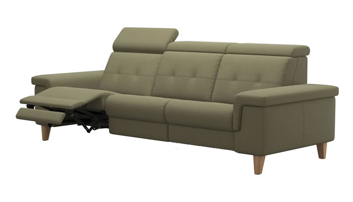 Stressless Anna A2 Fabric 3 Seater Sofa Power Recliner