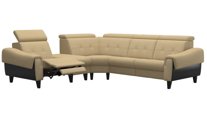Stressless Anna A3 Fabric 4 Seater Corner Sofa Power Recliner Center