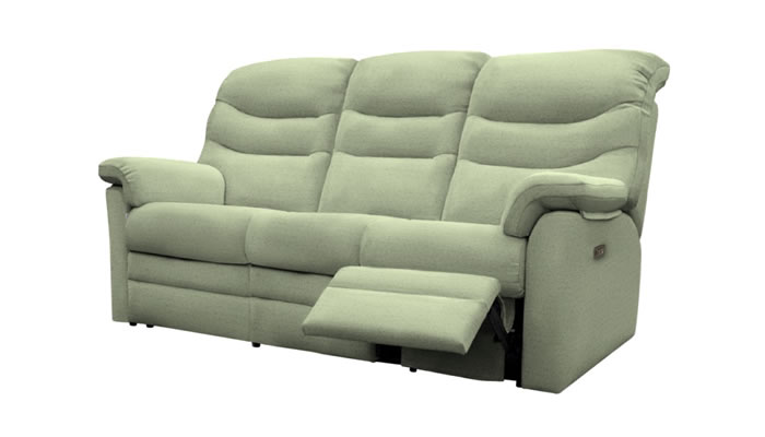 G Plan Ledbury Fabric 3 Seater Power Single Recliner Headrest & Lumbar