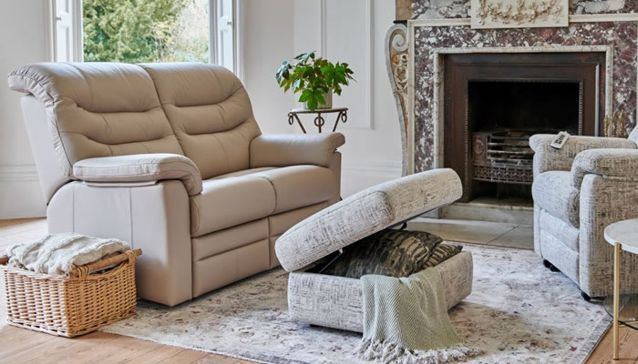 G Plan Ledbury Leather 2 Seater Power Single Recliner Headrest & Lumbar