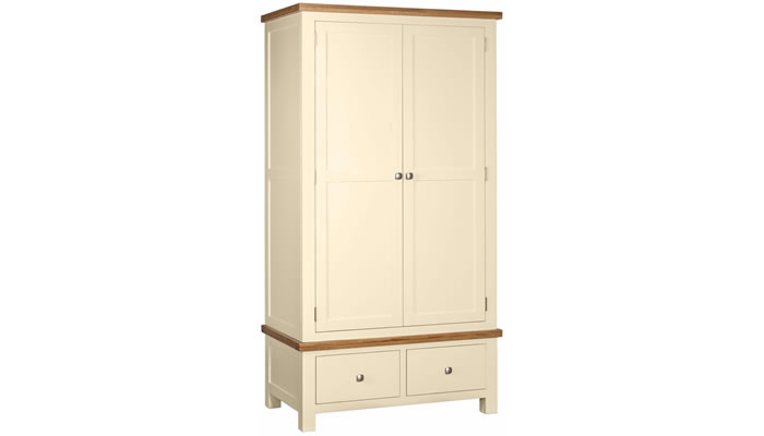 Signature Collection Digbeth Painted Bedroom Narrow Double Wardrobe 2 Drawers